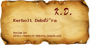 Kerbolt Debóra névjegykártya